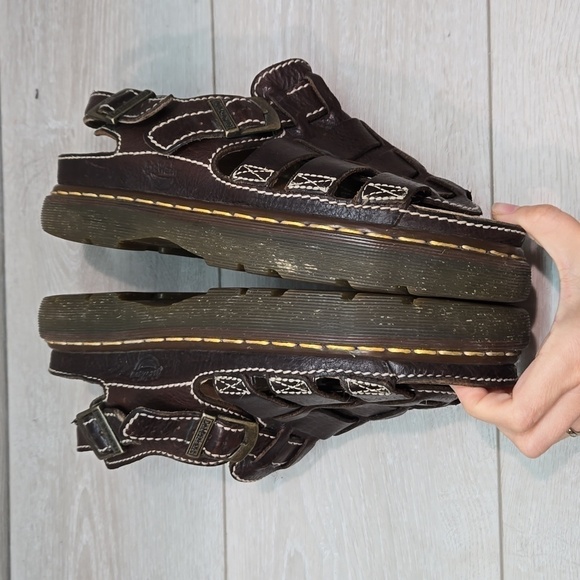 Vintage Dr.Martens Men 8092 Fisherman Chunky Tractor Platform Sandals shoes - Picture 12 of 16